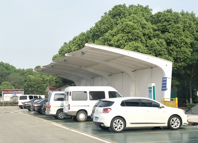 充電樁棚加油站膜結(jié)構